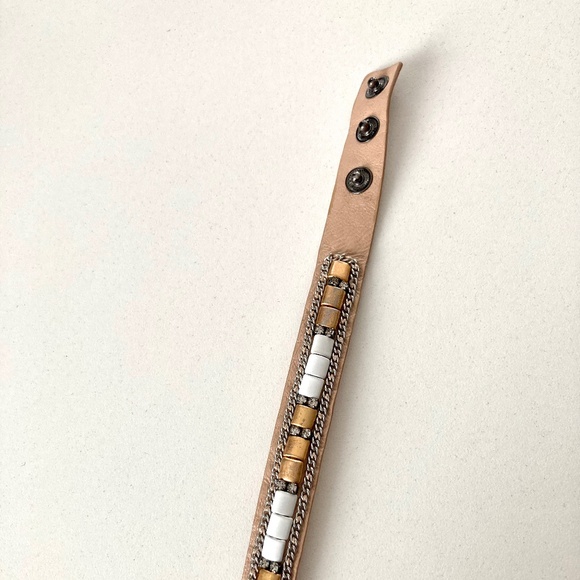 Stella & Dot Cady Leather Wrap Bracelet - Picture 3 of 6